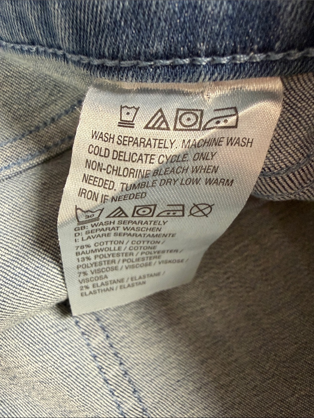Denim&Co Indigo Easy Stretch Tapered Ankle Jean Women’s Size 16 Petite NWT QVC - Picture 10 of 12